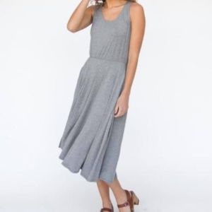 Fit & Flare Midi Dress Heather Gray